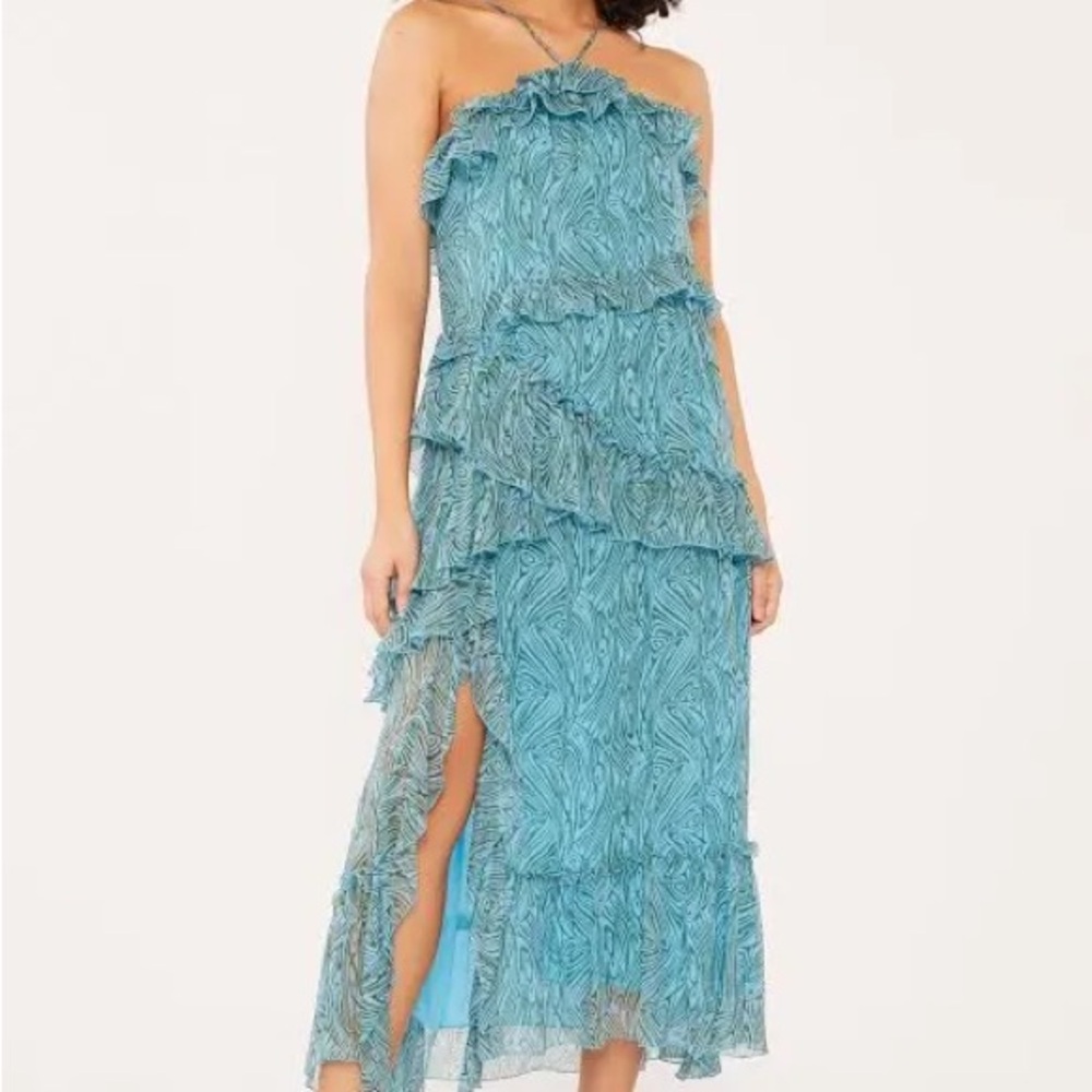 NWT Cinq A Sept Rayner Ruffle Chiffon Dress 2